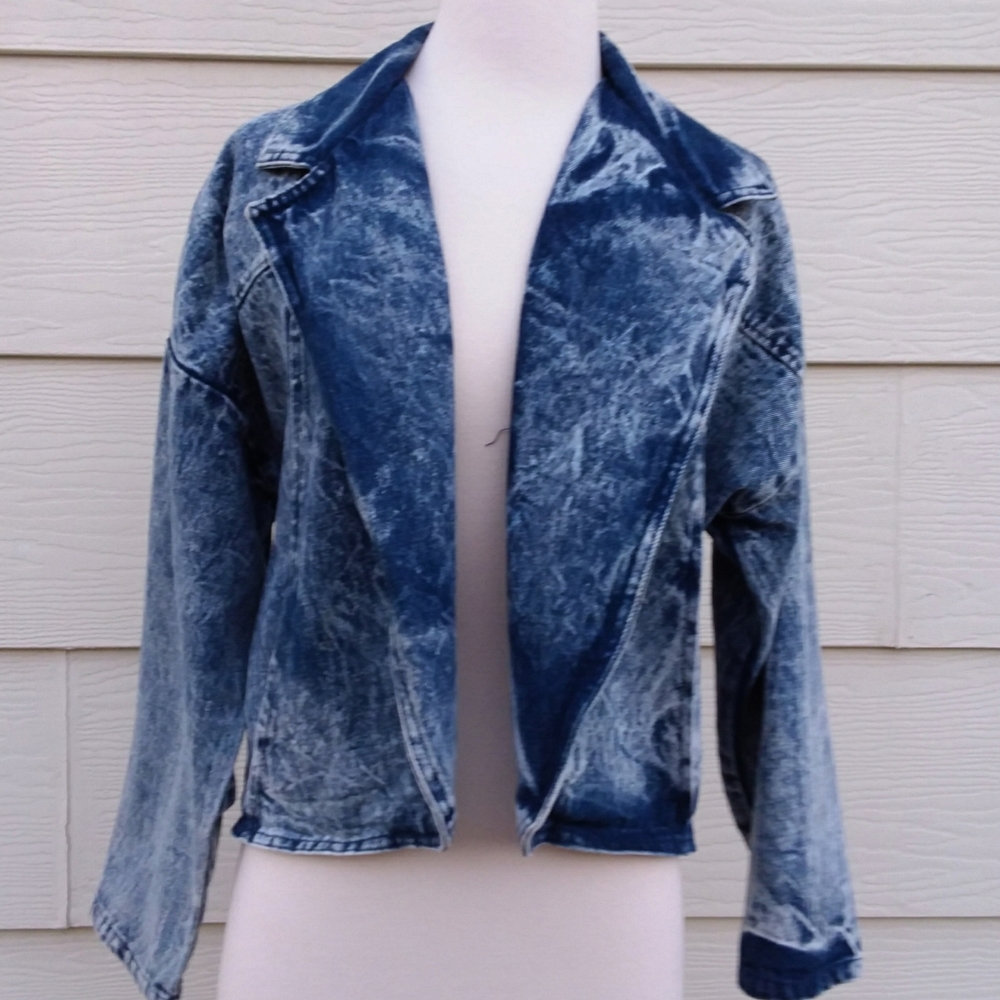 Vintage Acid Wash Jean Jacket Small